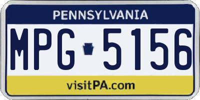 PA license plate MPG5156