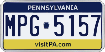 PA license plate MPG5157