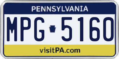 PA license plate MPG5160