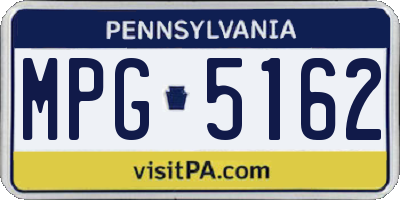 PA license plate MPG5162