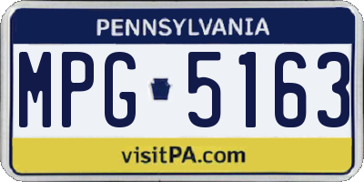 PA license plate MPG5163