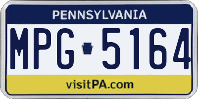 PA license plate MPG5164