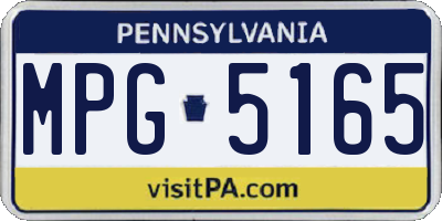 PA license plate MPG5165