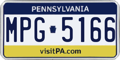 PA license plate MPG5166