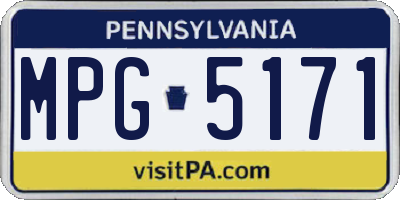PA license plate MPG5171