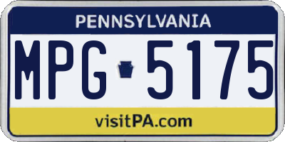 PA license plate MPG5175