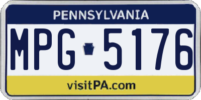 PA license plate MPG5176