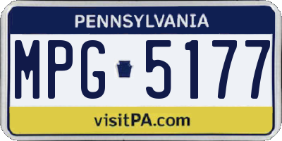 PA license plate MPG5177