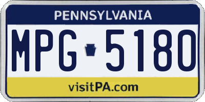 PA license plate MPG5180