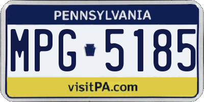 PA license plate MPG5185
