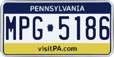 PA license plate MPG5186