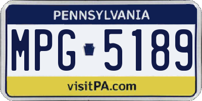 PA license plate MPG5189