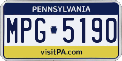 PA license plate MPG5190