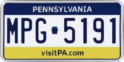PA license plate MPG5191