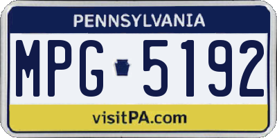 PA license plate MPG5192