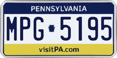 PA license plate MPG5195