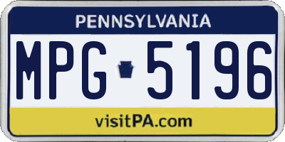 PA license plate MPG5196
