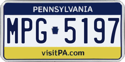 PA license plate MPG5197