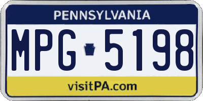 PA license plate MPG5198