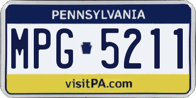 PA license plate MPG5211