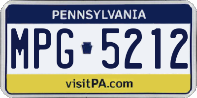 PA license plate MPG5212