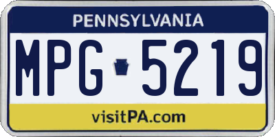 PA license plate MPG5219