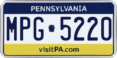 PA license plate MPG5220