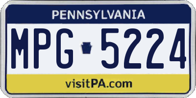 PA license plate MPG5224