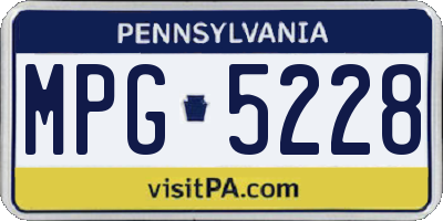 PA license plate MPG5228