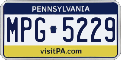 PA license plate MPG5229