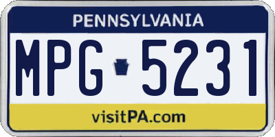PA license plate MPG5231