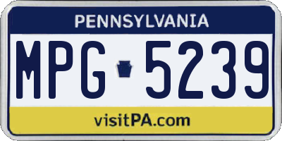 PA license plate MPG5239