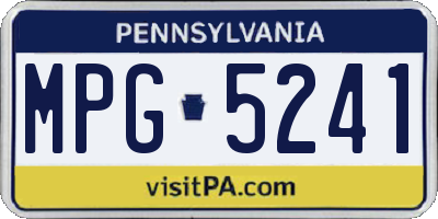 PA license plate MPG5241