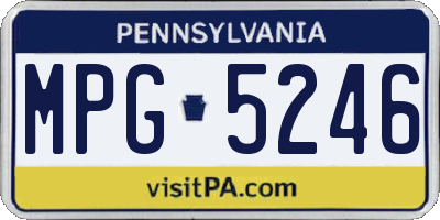 PA license plate MPG5246