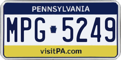 PA license plate MPG5249