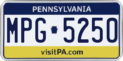 PA license plate MPG5250