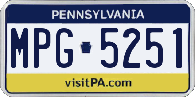 PA license plate MPG5251
