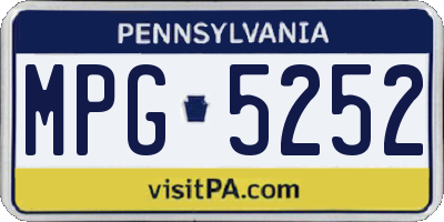 PA license plate MPG5252