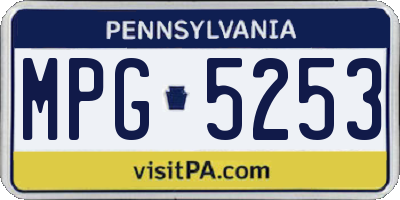 PA license plate MPG5253