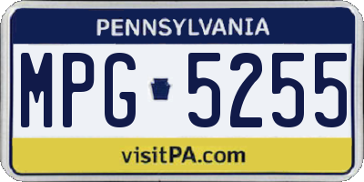 PA license plate MPG5255