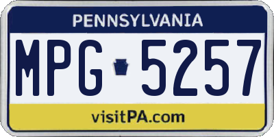 PA license plate MPG5257