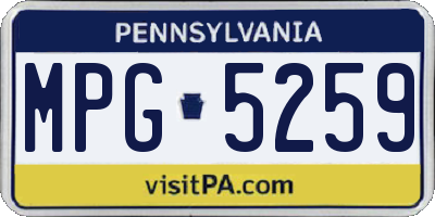 PA license plate MPG5259