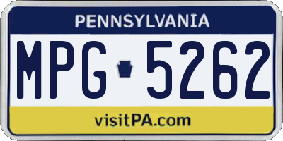 PA license plate MPG5262