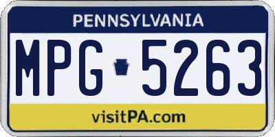 PA license plate MPG5263