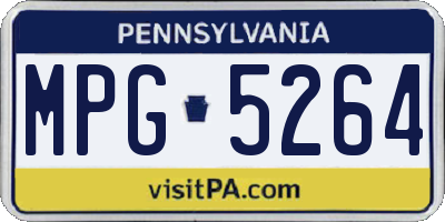PA license plate MPG5264
