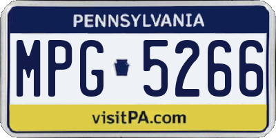PA license plate MPG5266