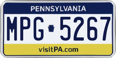 PA license plate MPG5267