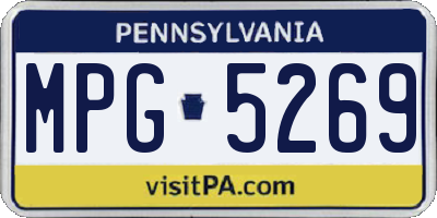 PA license plate MPG5269