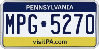 PA license plate MPG5270