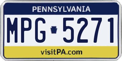 PA license plate MPG5271